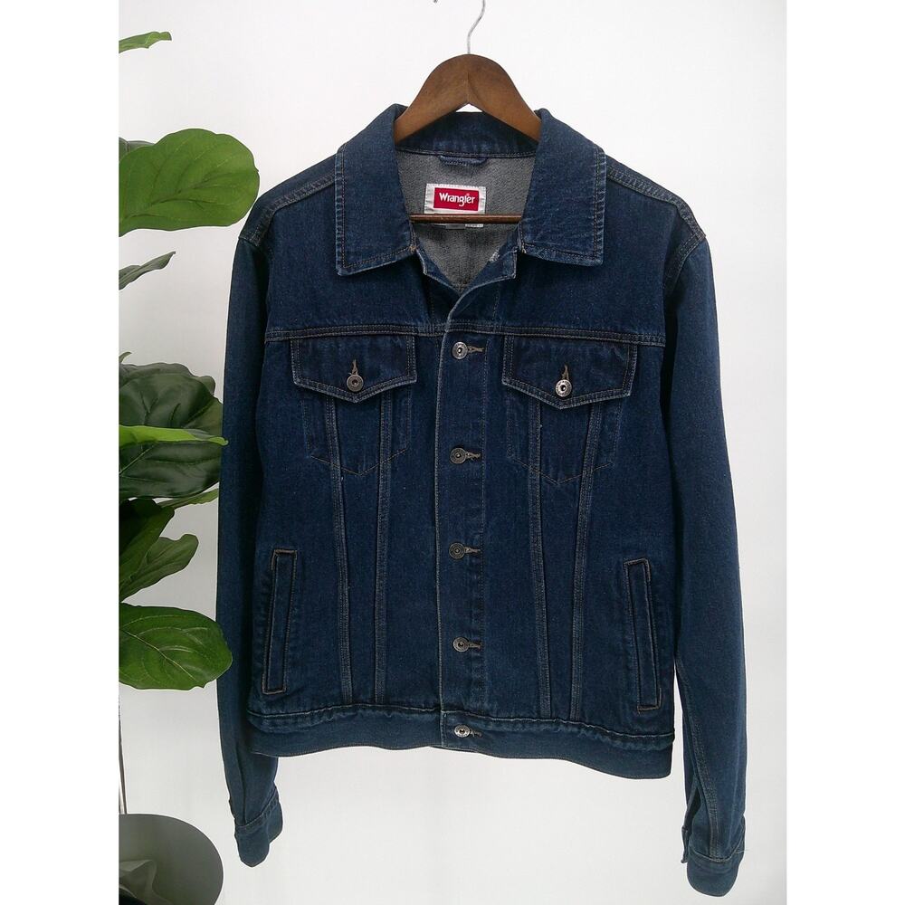 Bongo Youth Boys Size M Dark Blue Wash Style Denim Button Down Trucker Jacket